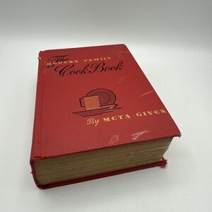 Vintage The Modern Family Cook Book Meta Given 1943 1st Edition Hardcover